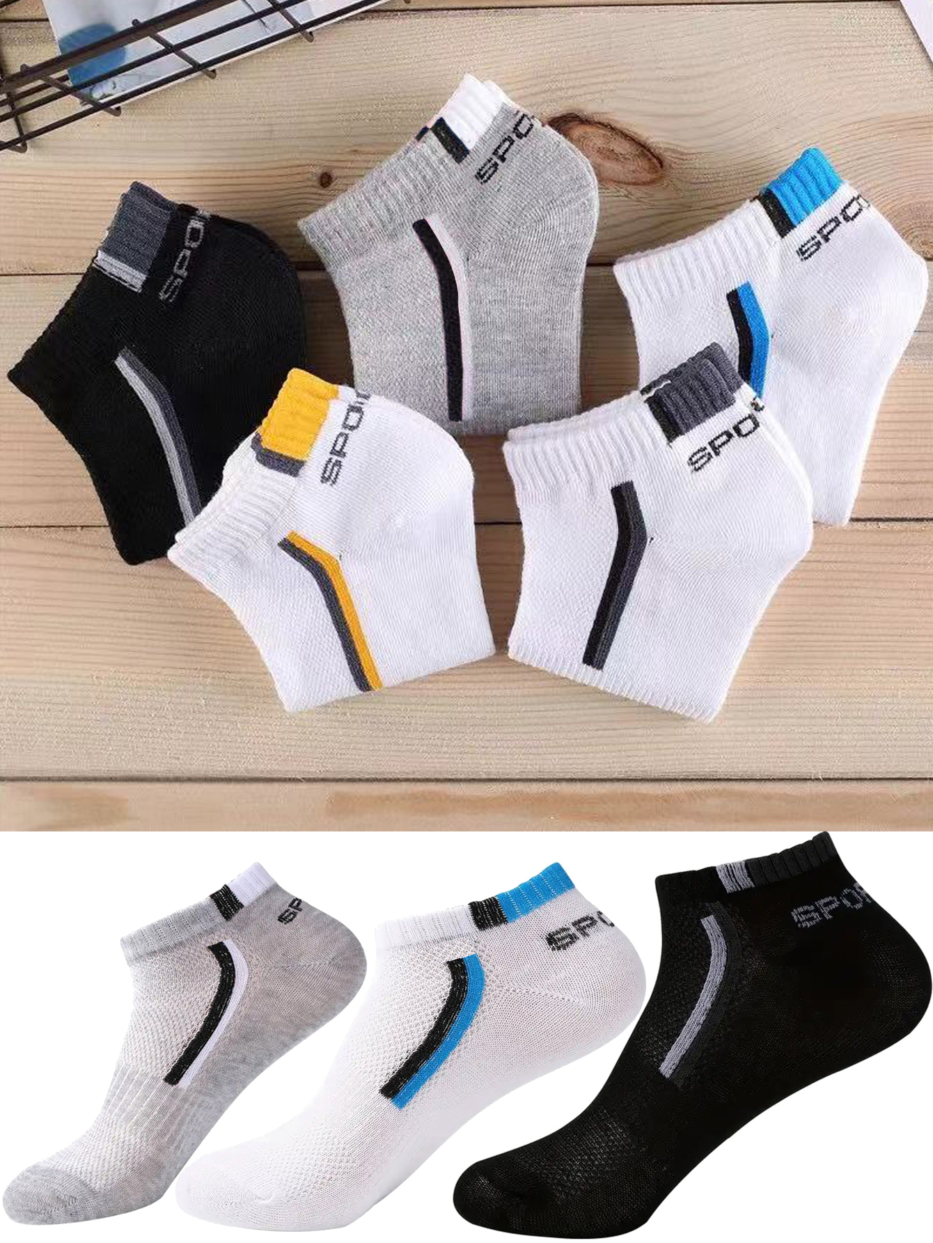 30pairs Men's Fashion Cotton B - Ankle Sock Low Cut avis et prix