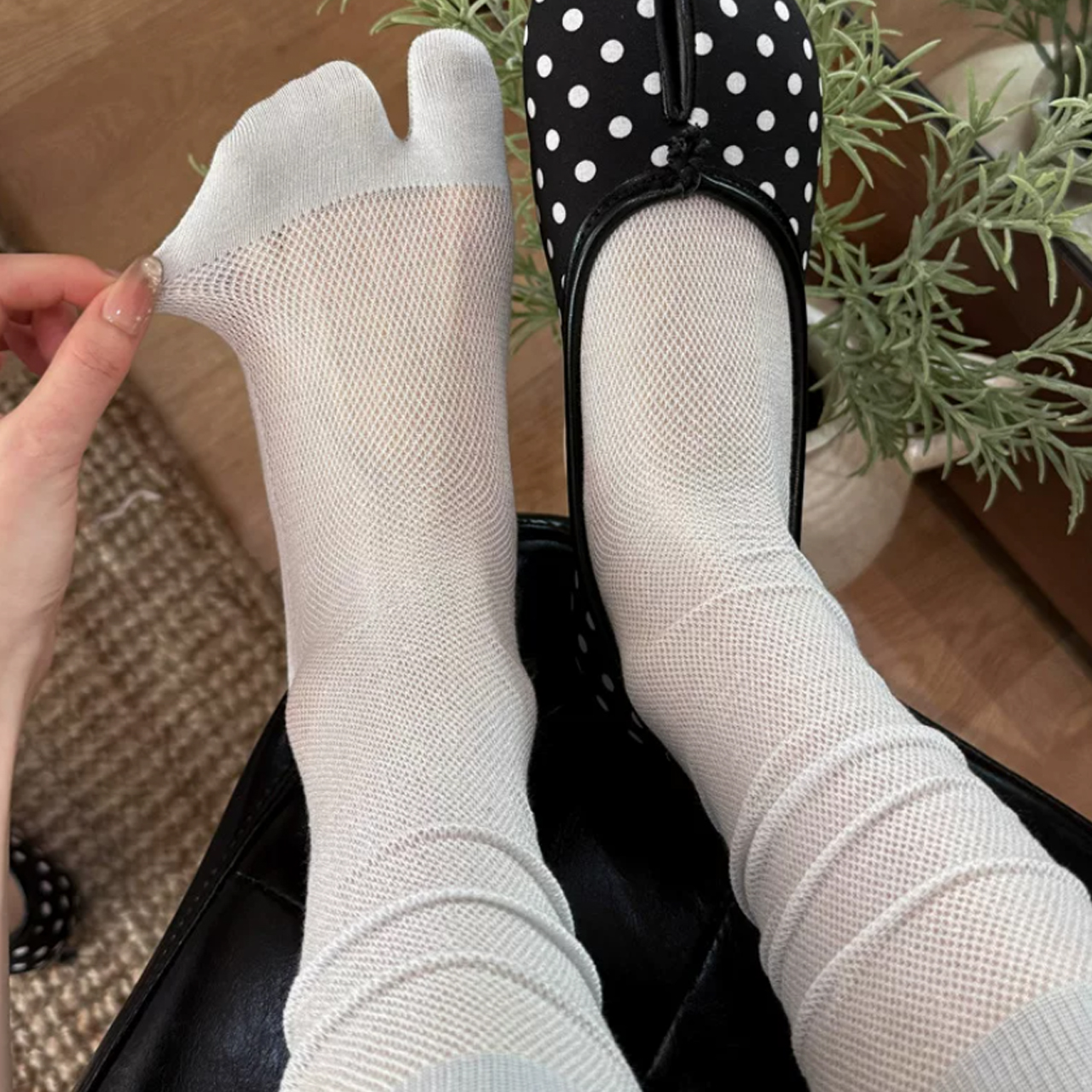 White Split Toe Socks for Wome - Toe Sock Split avis et prix