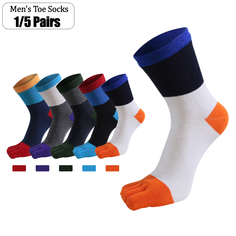 1/5 Pairs Men Five Finger Sock - Toe Sock Split avis et prix