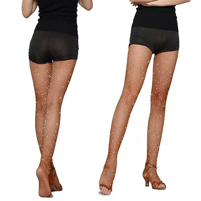 Rhinestone Decor Peep Toe Lati - Fishnet Stocking Women avis et prix