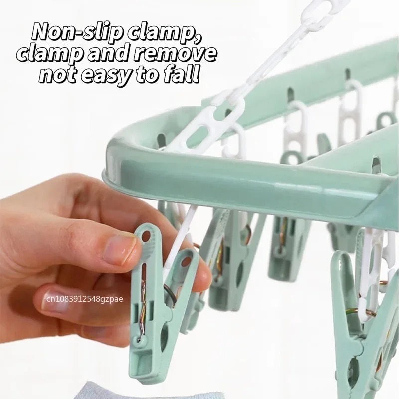 32 Clips Folding Clothes Dryer - Sock Organizer Tray avis et prix