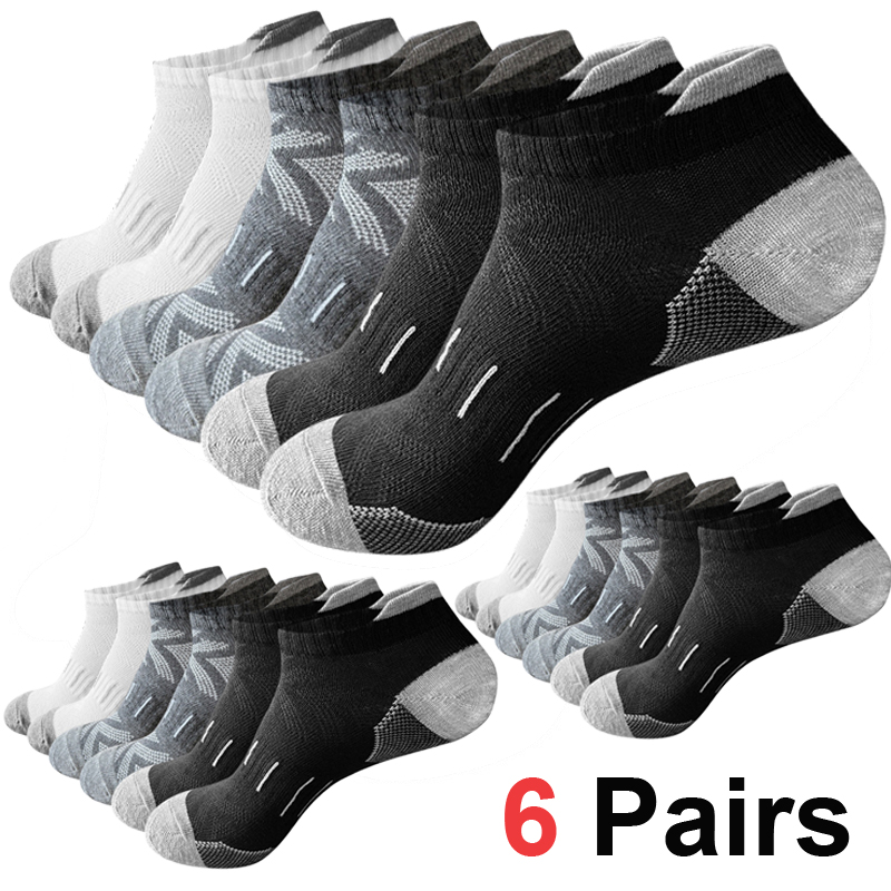 6Pairs Men's Arrow Print Ankle - Athletic Sock Cushion avis et prix