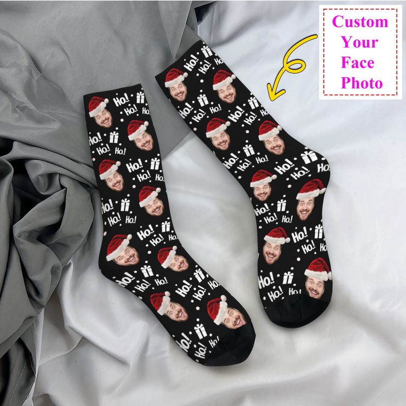 Christmas Face Photo Personali - Dress Sock Men avis et prix