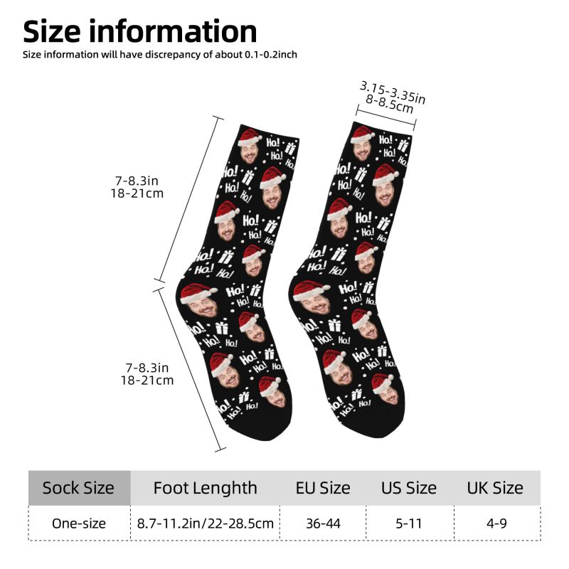 Christmas Face Photo Personali - Dress Sock Men avis et prix