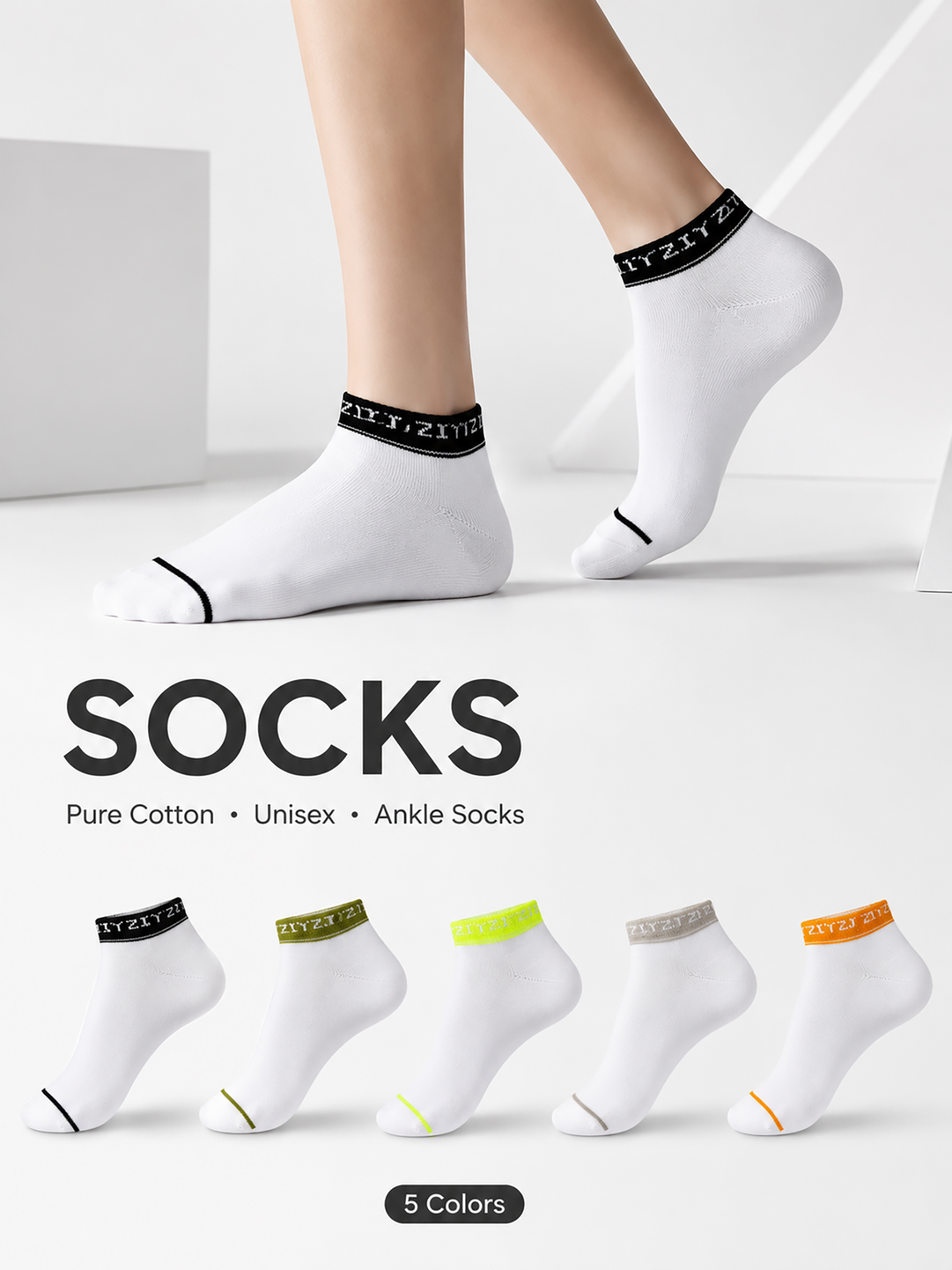 5 Pairs Men's Color Block Ankl - Ankle Sock Low Cut avis et prix