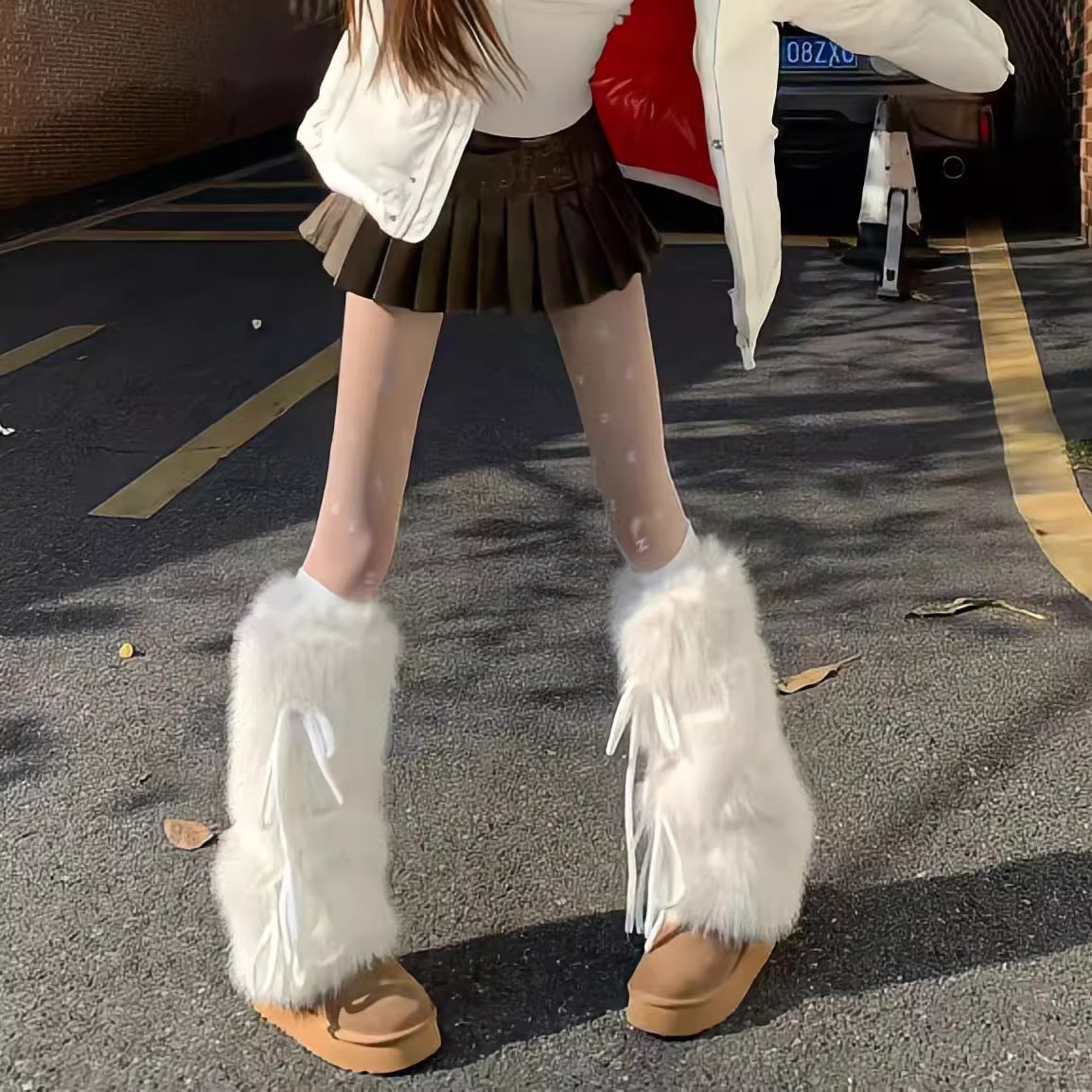 Faux Fur Leg Warmers for Women - Boot Sock Slouchy avis et prix