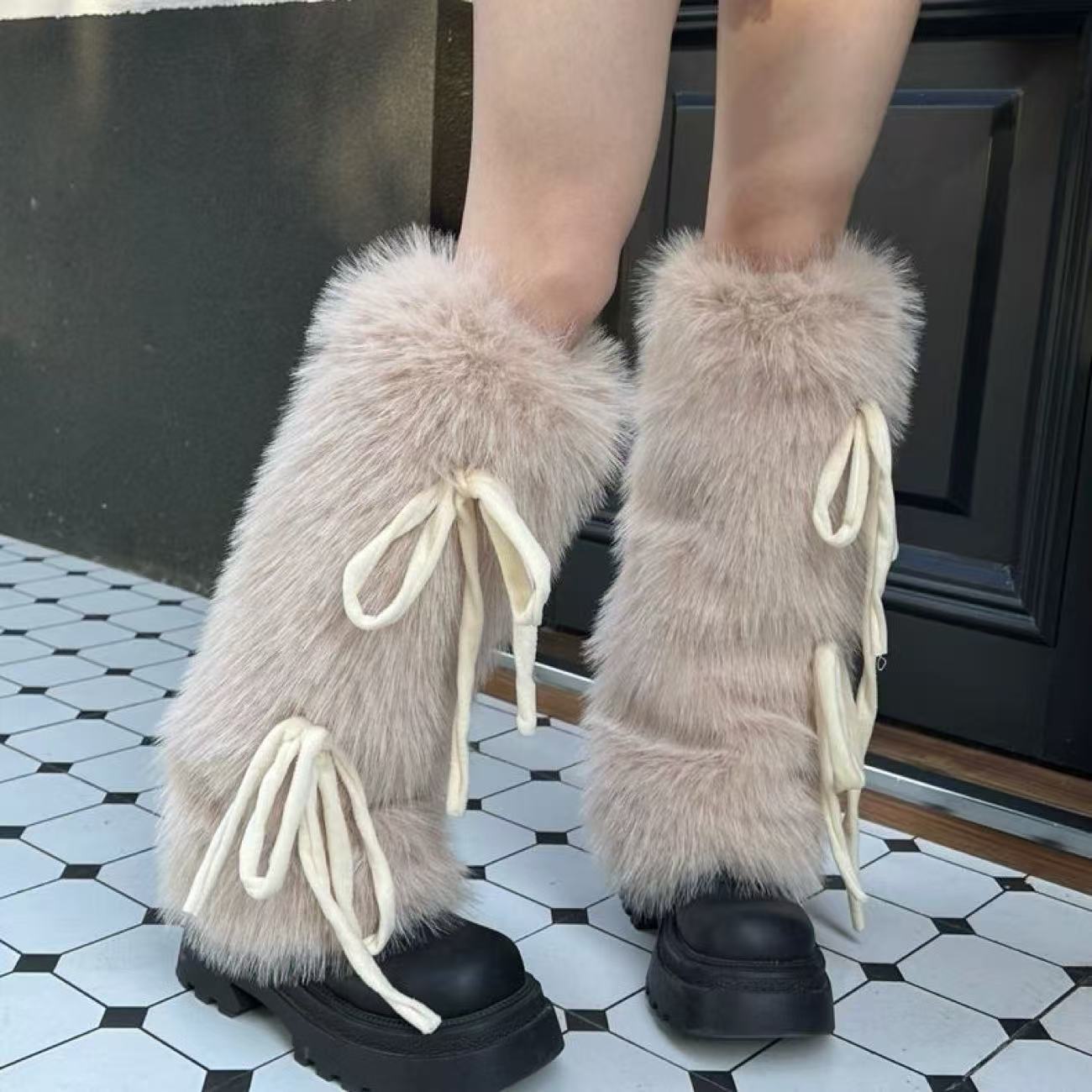 Faux Fur Leg Warmers for Women - Boot Sock Slouchy avis et prix