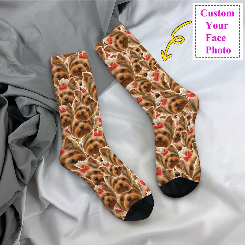 Cute Mens Personalized Dog Fac - Dress Sock Men avis et prix