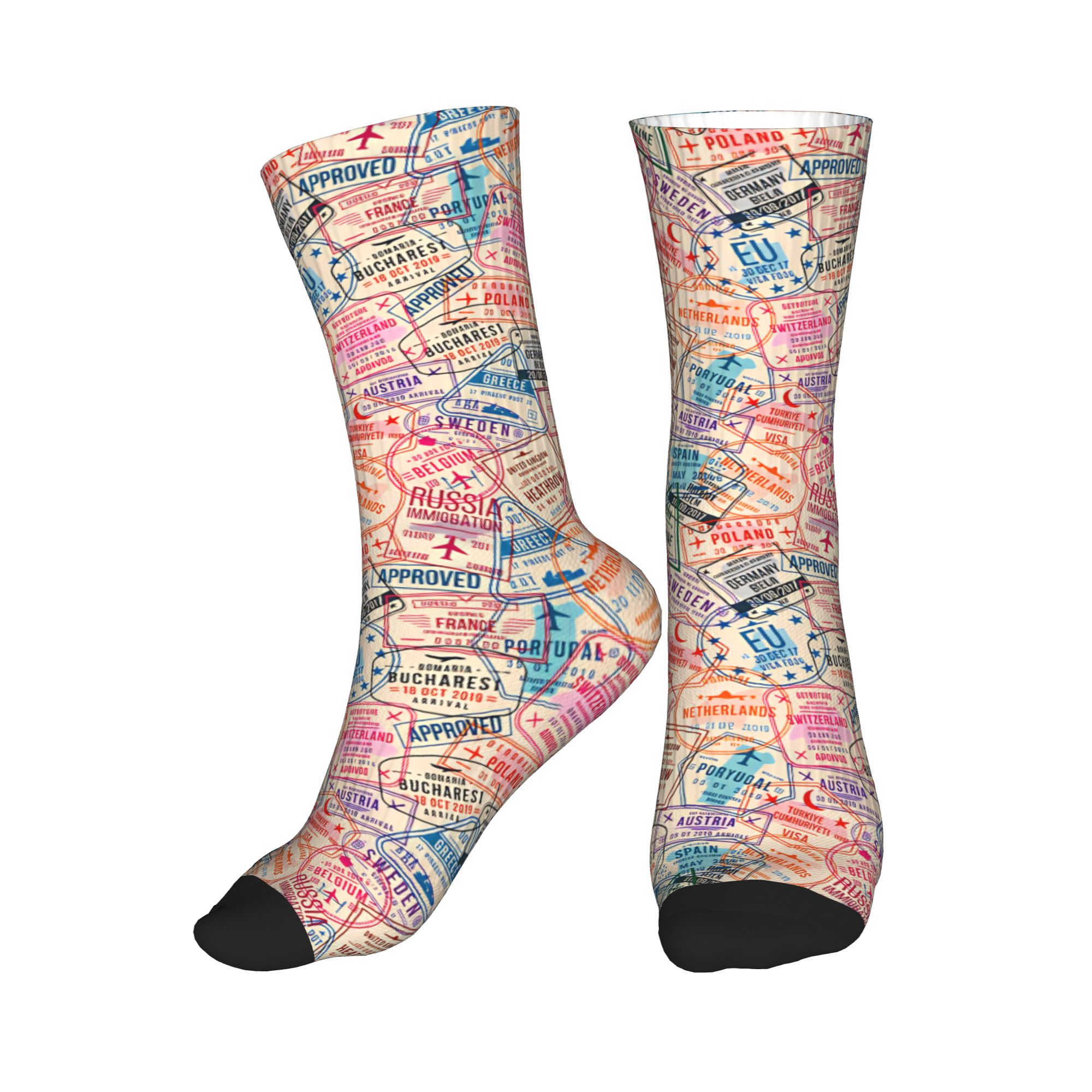 Pastel Europe Travel Collage P - Dress Sock Men avis et prix