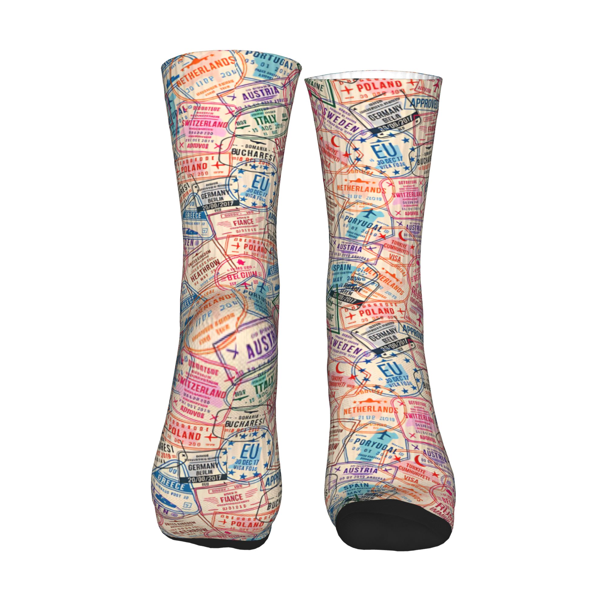 Pastel Europe Travel Collage P - Dress Sock Men avis et prix